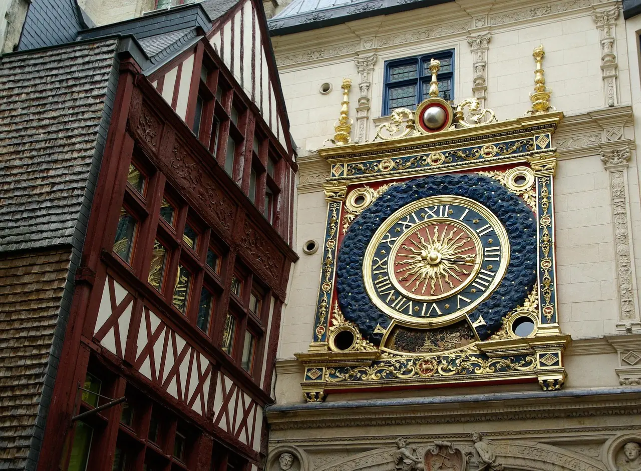 Half-timbered houses in Normandy